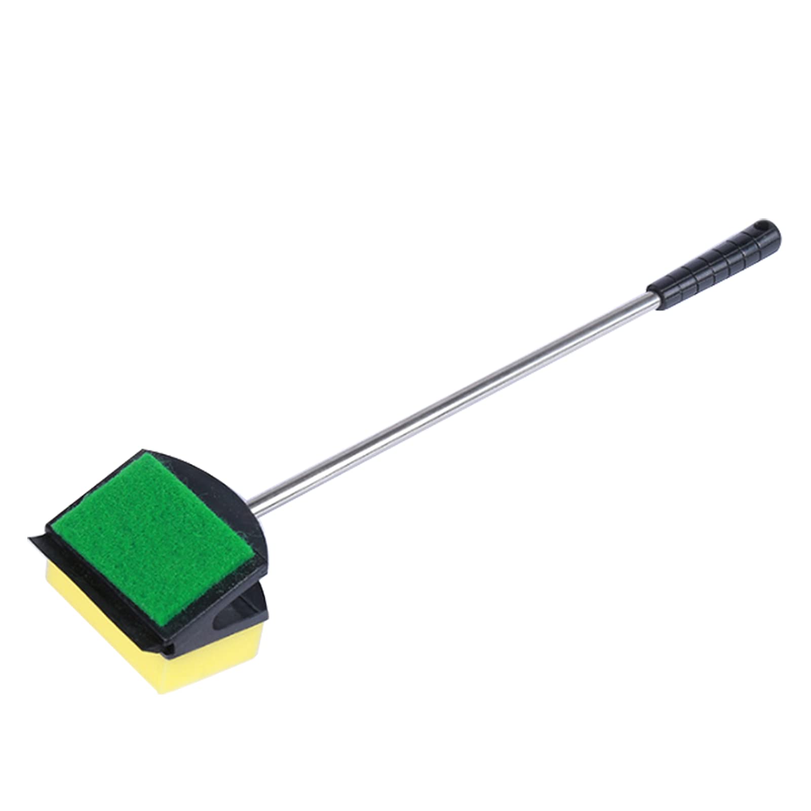 TAME 3 in 1 Aquarium Cleaning Brush Long Handle Fish Tank Double Face Sponge Aquarium Glass Algae Remover Scraper Long Steel Handle Cleaner Tool