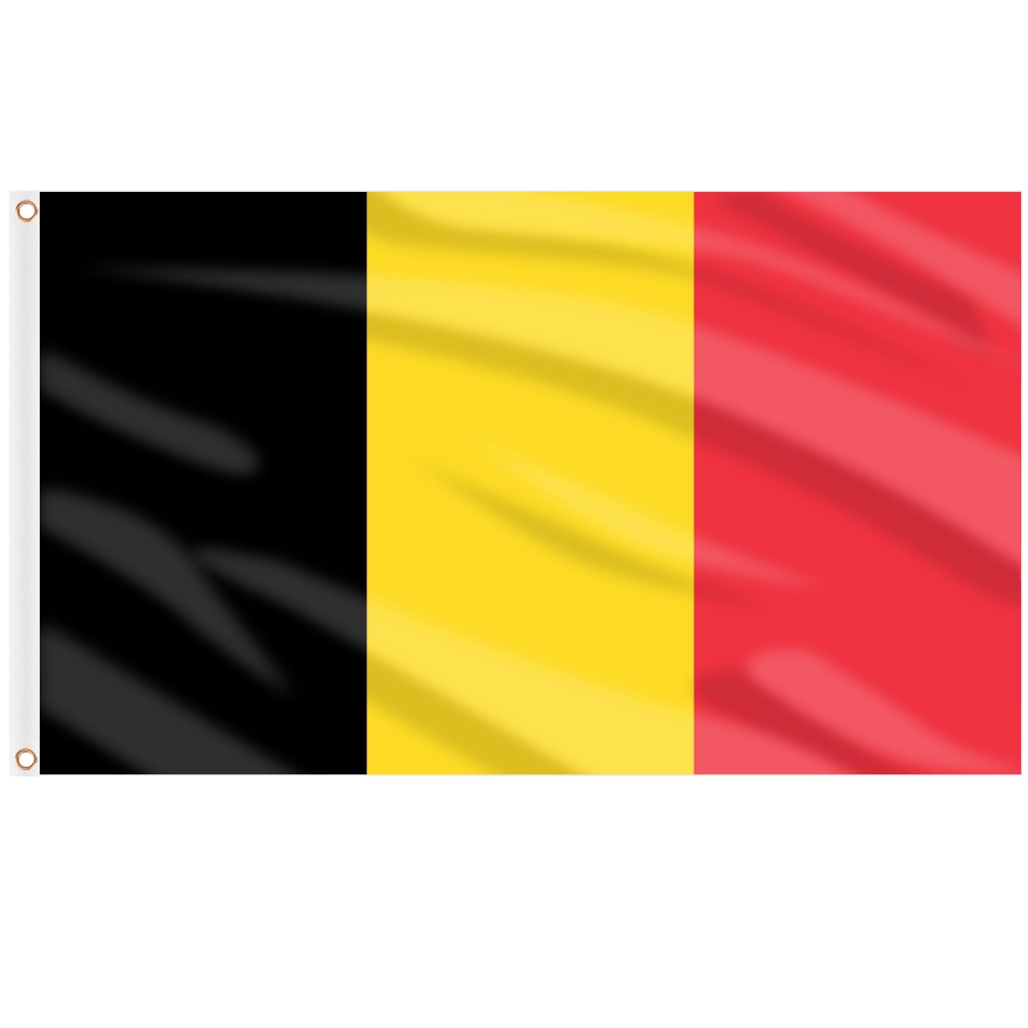 AhfuLife Drapeau belge 9,5 x 1,5 m, grands drapeaux nationaux belges – Double face avec œillets en laiton pour décorations de fête belge, bar, jardin, rue, décoration intérieure et extérieure