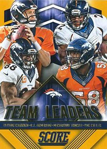 2015 Panini Score Team Leaders Gold #25 C.J. Anderson/Von Miller/Demaryius Thomas/Peyton Manning Broncos Football Card NM-MT