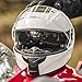 ILM Adult Motorcycle Modular Full Face Helmet Flip up Dual Visor DOT Approved Model 159(White,Large)
