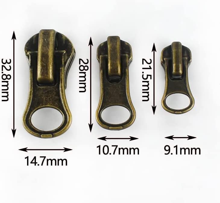 6 stuks zwarte Instant Rits Set, Fix Rits Reparatieset, Zip Slider