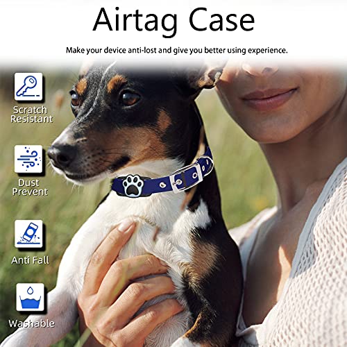 Lopnord Airtag Dog Collar Holder Compatible With Apple Air Tag Gps, 2 Pack Airtags Dog Tag Collar Waterproof Silicone Case, Airtag Protective Cover For Pet Dog Cat Collar Backpack (Black) #TOP4