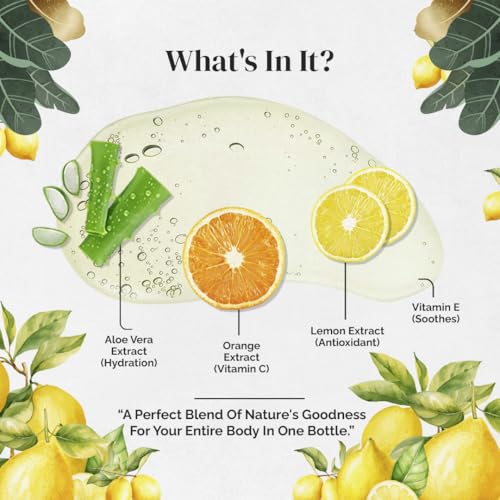 Image of Rubz Brightening Vitamin-C Face Wash With Orange Peel & Lemon Extract | Brighten & Refreshed Skin | Gentle Cleansing & Revitalizing | For Men & Women, Daily Use | 1 Litre