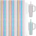 18 PCS Replacement Glitter Straws Compatible with Stanley | Simple Modern 40oz 30oz Tumbler - Reusable Stanley Straws For Stanley Hydro Jug Cup +2 Brush for Stanley Adventure Quencher Travel Tumbler
