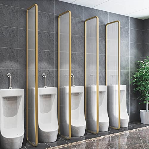 Mampara de urinario con cristal y forja para baño público 8