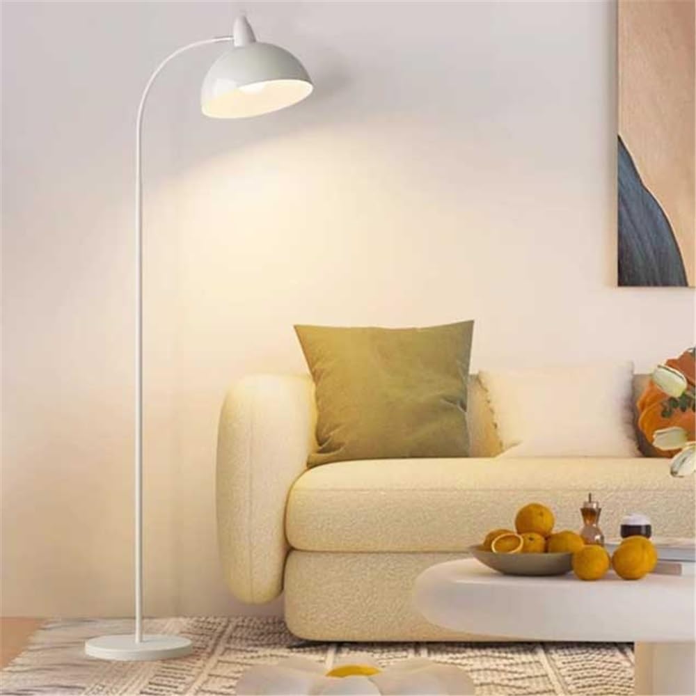 Lampa podłogowa Biała, ściemnialna lampa podłogowa LED do salonu, sypialni, gabinetu, biura, lampy stojącej czytania