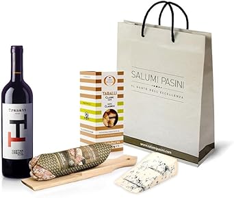 L'E' on Gran Milan Salumi Pasini® Aperitif Kit | Gastronomic Gift with Traditional Italian Products | In Gift Bag
