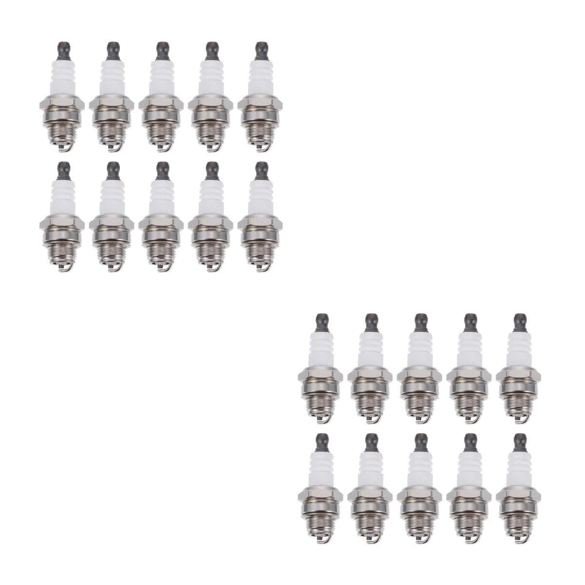 SUPVOX 20 pièces Jeu de Bougies Allumage pour Tondeuse et Tronçonneuse Jardinage Durable et Facile à Installer Accessoires pour Outils de Jardin à Deux