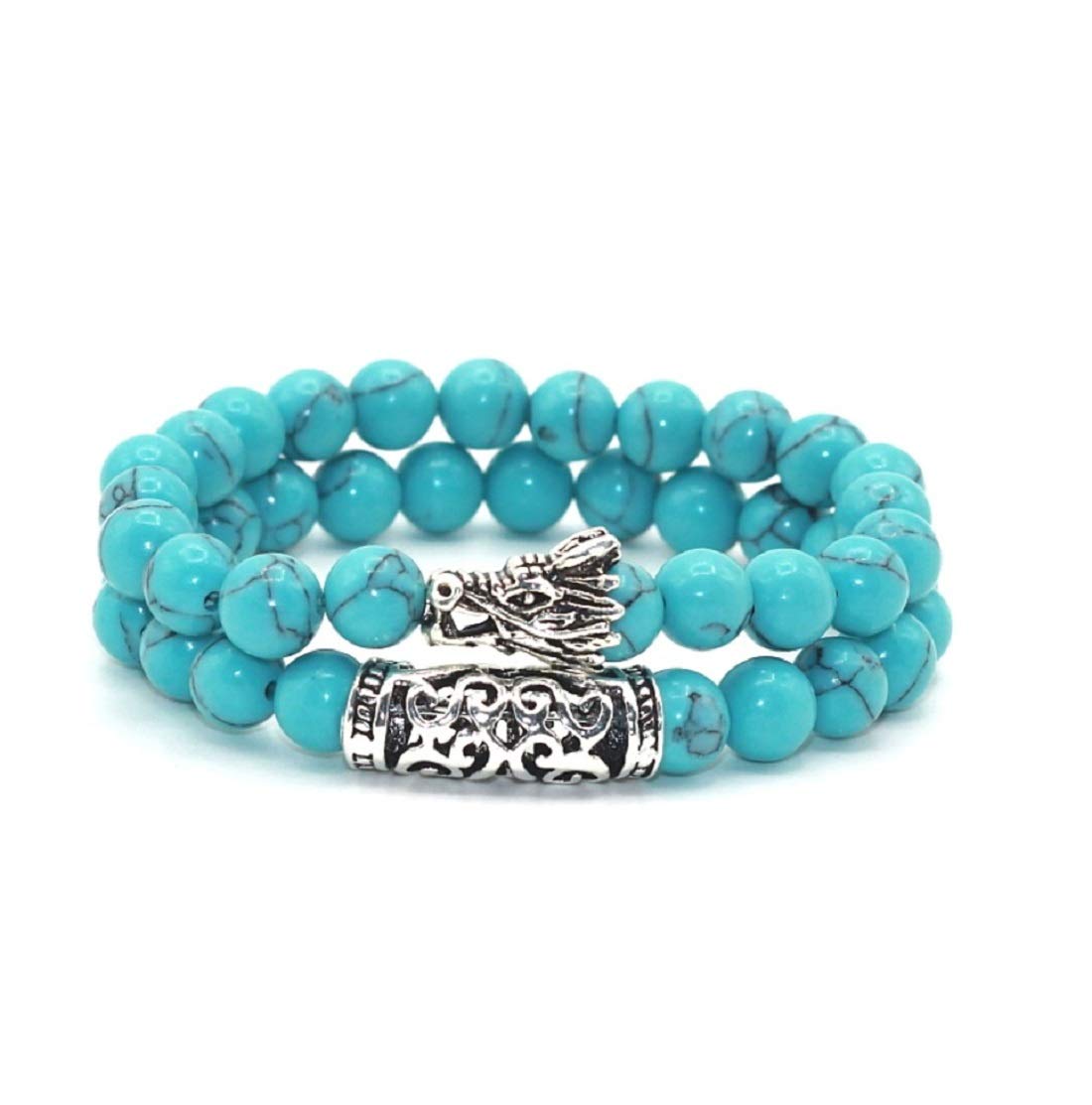 Hot And Bold"Certified Natural Stone Turquoise Multilayer Buddha Beads Charms 2 Pcs Bracelets (B072M7FL1V) Amazon Price History, Amazon Price Tracker