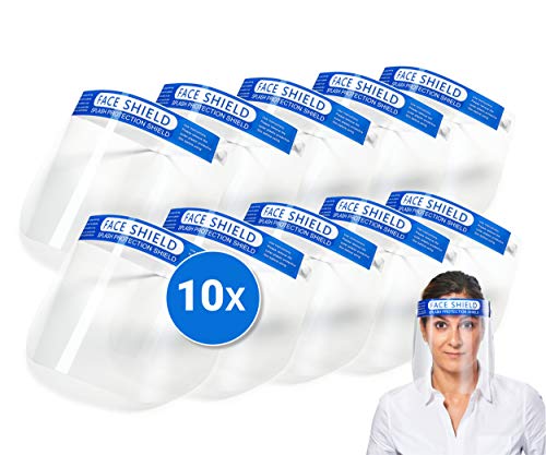 Face Shield mit Anti Beschlag Visier und angenehmem Dank Polsterung- Gesichtsschutzschild, Faceshield, Visier, Spuckschutz… Cover