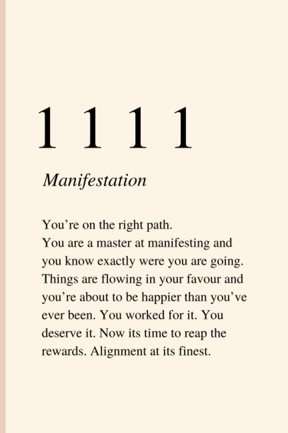 Amazon | 1111: Cute and Inspirational Angel Number Blank Lined