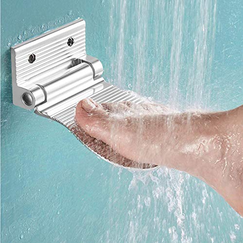 Ajboy Home Anti-slip Foot Rest Bathroom Hotel Toilet Wall-mounted Rest Space Aluminum Shower Pedal