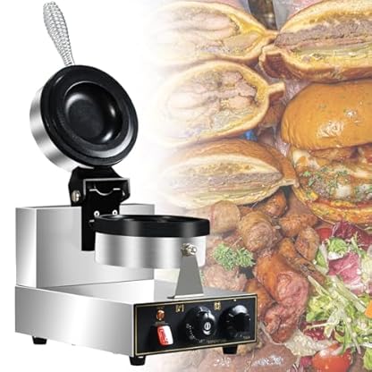 vnmudzeo 1300 W Eiscreme-UFO-Burger-Maker, Antihaftbeschichtet, Doppelseitig Beheizte Kommerzielle Krapfen-Maschine, Innen Weich Und AußEn Knusprig Mit Besonderem Geschmack,220V