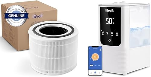 LEVOIT Core 300 - Filtro de repuesto para purificador de aire, filtro 3 en 1 y humidificadores para dormitorio y hogar, humidificador de aire