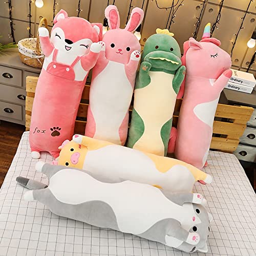 Plush Fox Toy, Long Pink Fox Stuffed Animal Pillow Kids Plush Toy Pillow Gift For Kids And Girls(Fox, 110Cm/43.3In) #TOP5