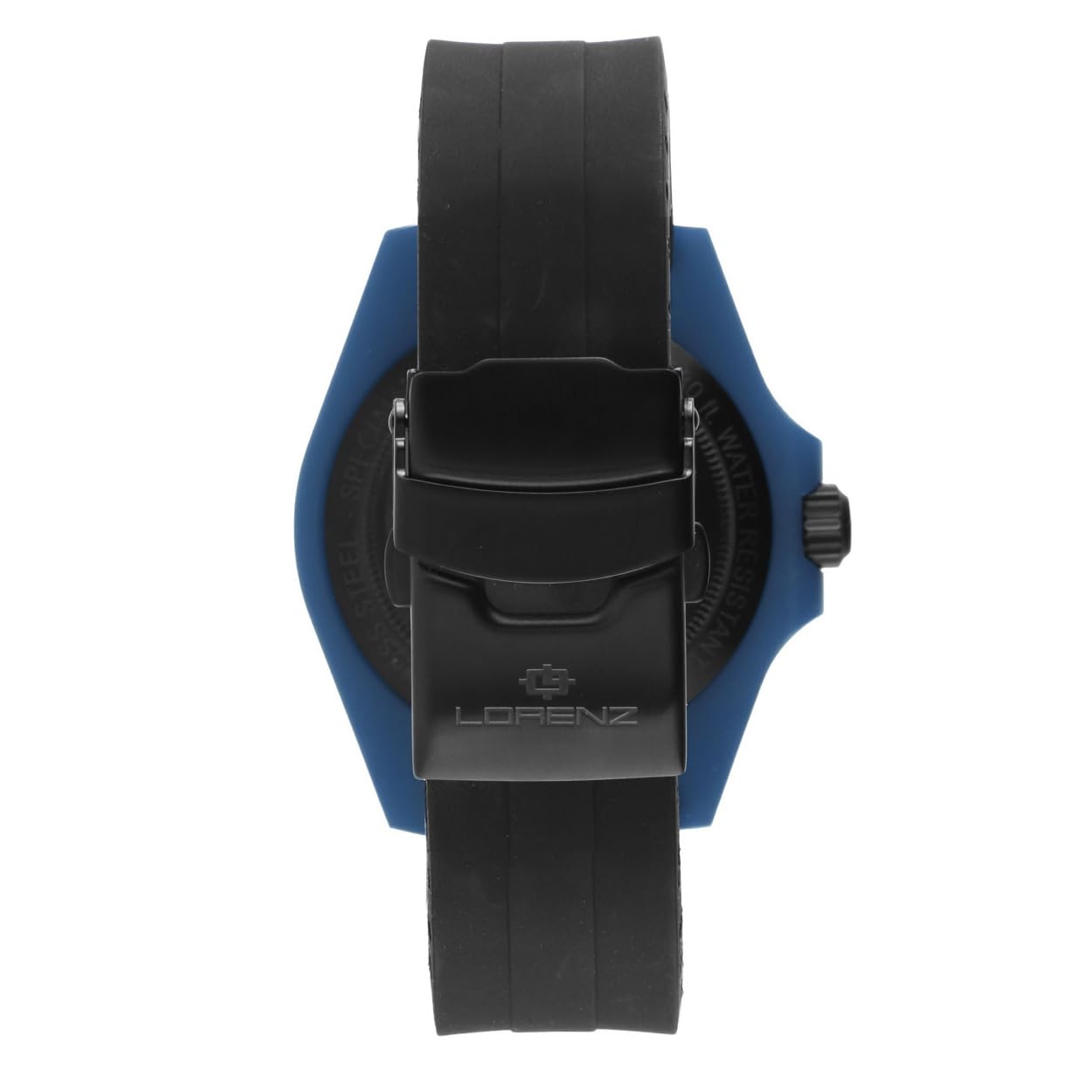 Lorenz Ocean Club 030268BB - Orologio Sportivo da Uomo al Quarzo - Orologio con cassa in superlega Soft Touch blu - Cinturino in Gomma con chiusura deployante - Sub 100 metri - Cofanetto speciale sub