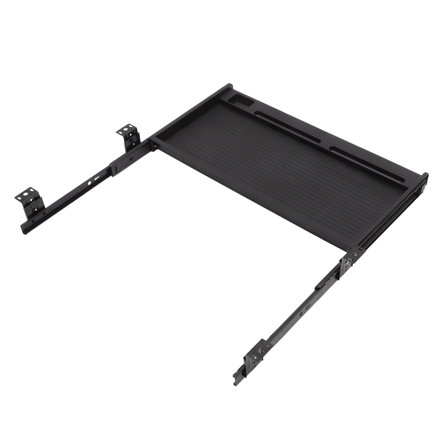 Bandeja deslizante para teclado con rieles de acero, almacenamiento de escritorio de oficina y nización de computadora, cajón ajustable para teclado para eficiencia ergonómica del espacio de trabajo