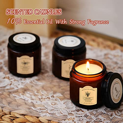 3 Pcs Scented Candles For Home, Natural Soy Wax Candles With Essential Oils, Cinnamon, Lavender & Citronella Scented Candles, Beeswax Candles For Indoor And Outdoor, Candle Gifts For Women, 3.5Oz #TOP1