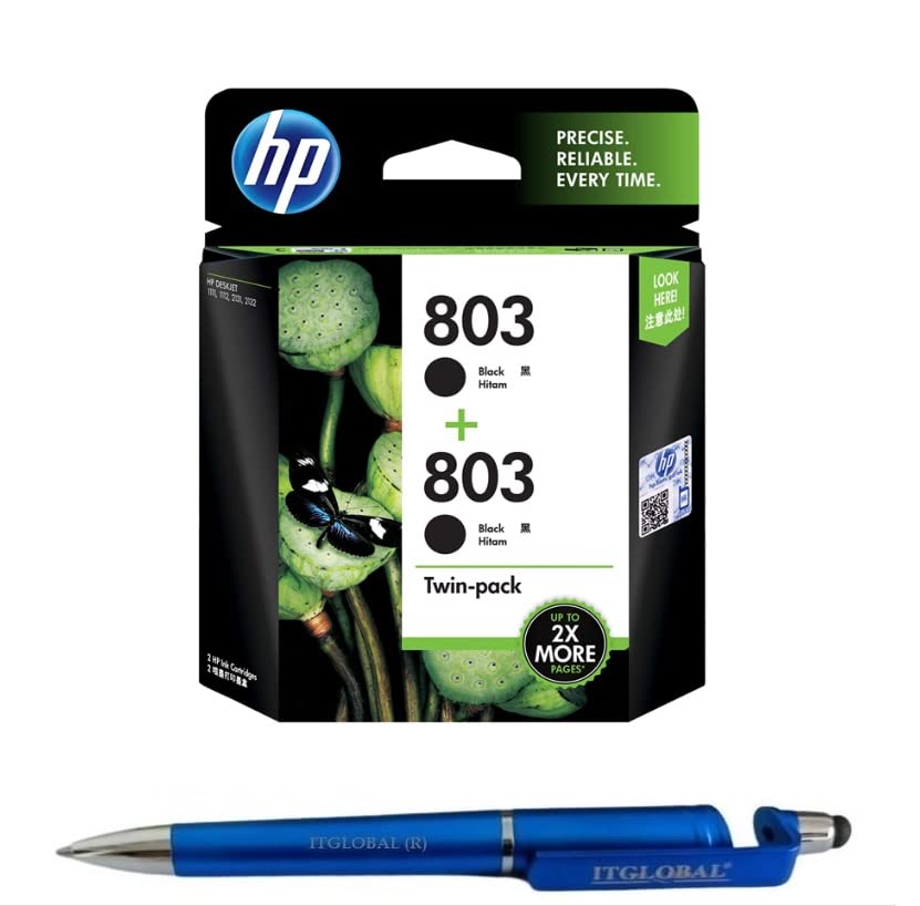 HP 803 Combo Black & Black Ink Cartridge Bundle with ITGlobal ® 3 in 1 Multi-Function Creative Mobile Phone Stand, Stylus Pen, Ballpoint Pen (Very Colors) (B0C69XV3GP) Amazon Price History, Amazon Price Tracker