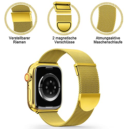 Higgs Strap Compatible with Apple Watch Straps 42mm 46mm 45mm 44mm 41mm 40mm 38mm 49mm for Women Men Dual Magnetic Adjustable Metal Band for iWatch Series 11 10 9 8 7 6 5 4 SE Ultra 3 2 1 - Image 3