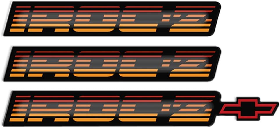 1988 1989 1990 Z28 IROC-Z Rocker Panel Fender & Rear Bumper Emblems Kit 3 Pieces - Silver