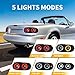 Archaic Tail Lights Compatible for Mazda MX-5 MK1 Miata NA 1990-1997,w /3D Animation DRL,JDM Design Taillights,Plug&Play, Pair.