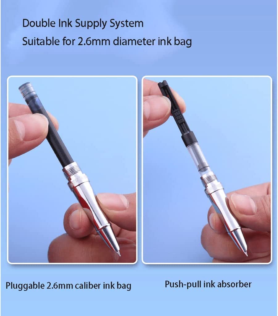 LIOONS Füllfederhalter mit ergonomischem Griff und extra feiner 0,38-mm-Stahlspitze Rechts- und Linkshänder-Schreibstift für Damen und Herren