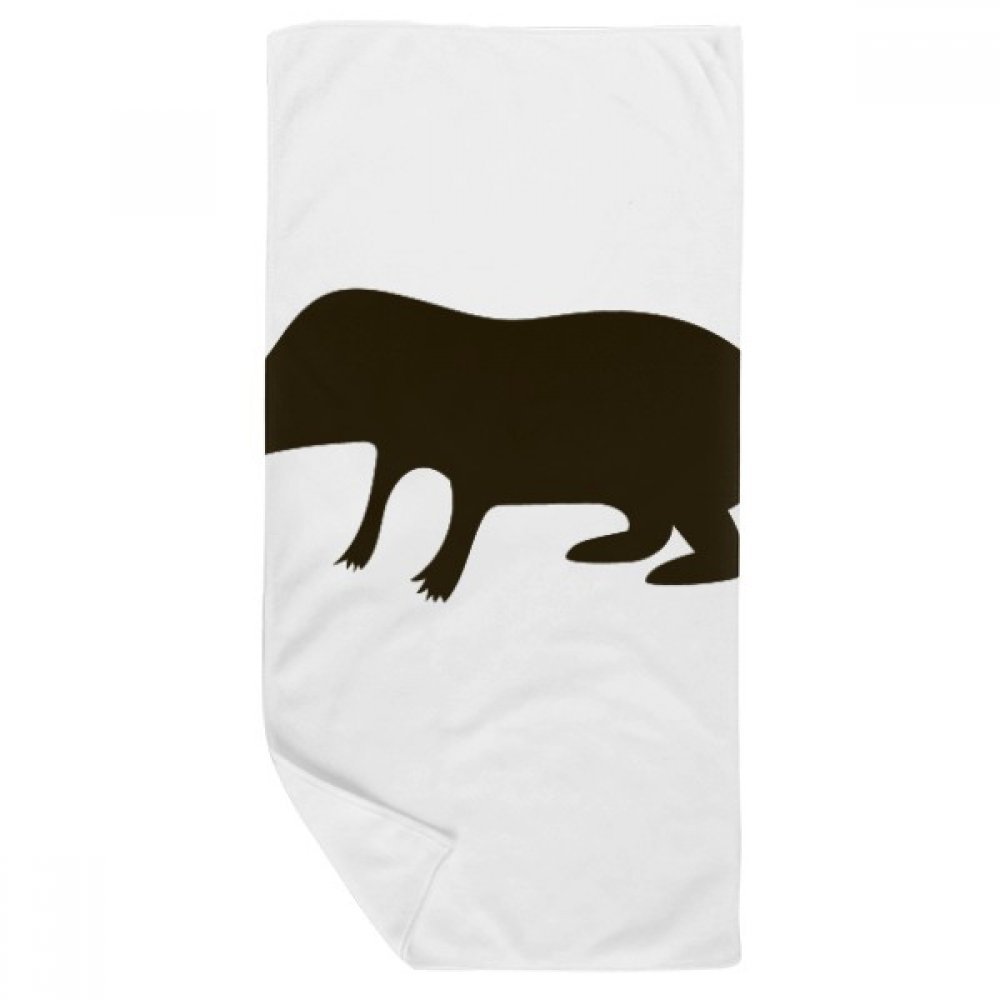 Serviette de bain noir mégère animal multicolore douce 35x70cm pour toilette