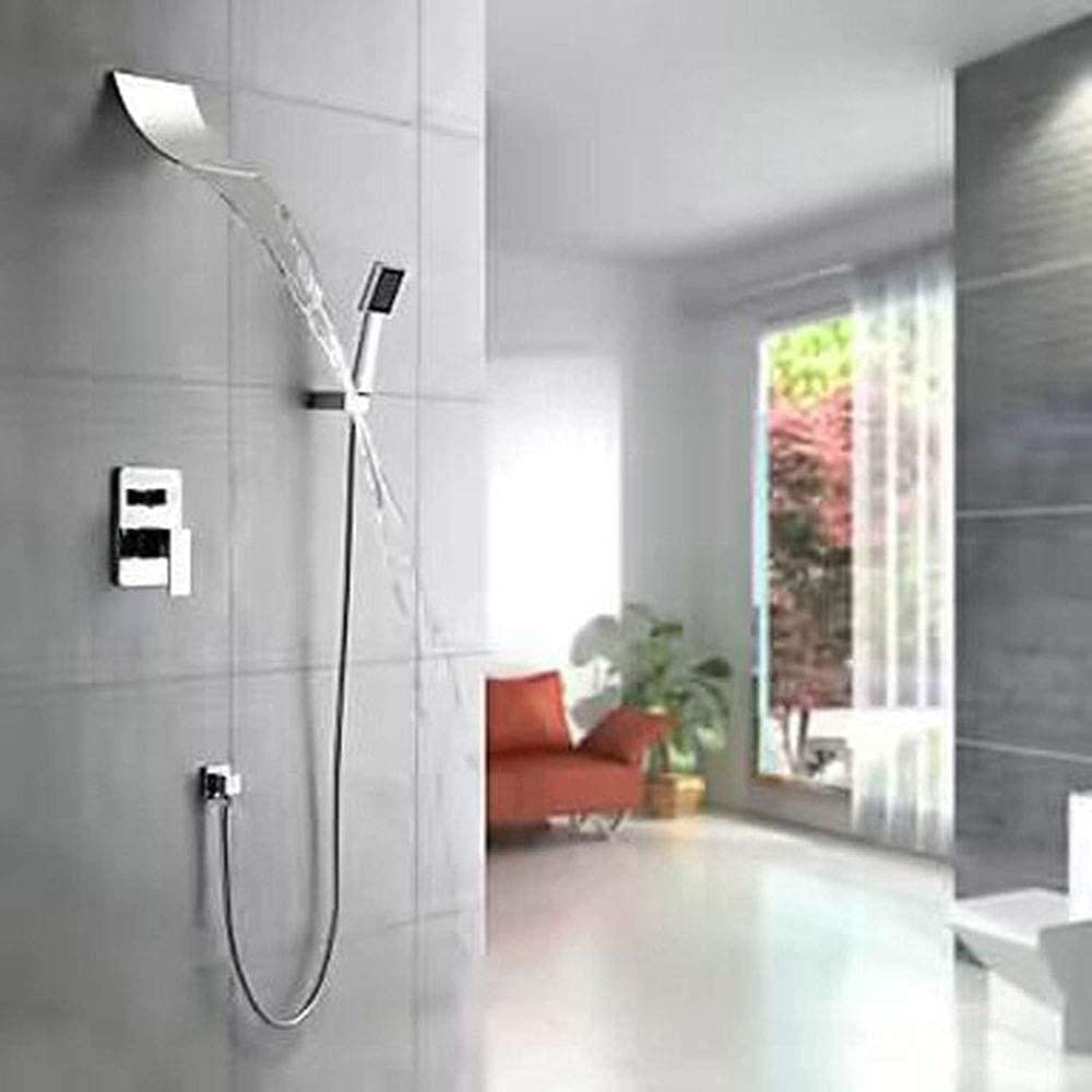 Aycdl Yellow Shower Head All Copper Concealed With Bracket Sprinkler Shower Set Faucet Multi-Function Shower 8 Inch Abs Plating Plastic Top Spray Interesting Life