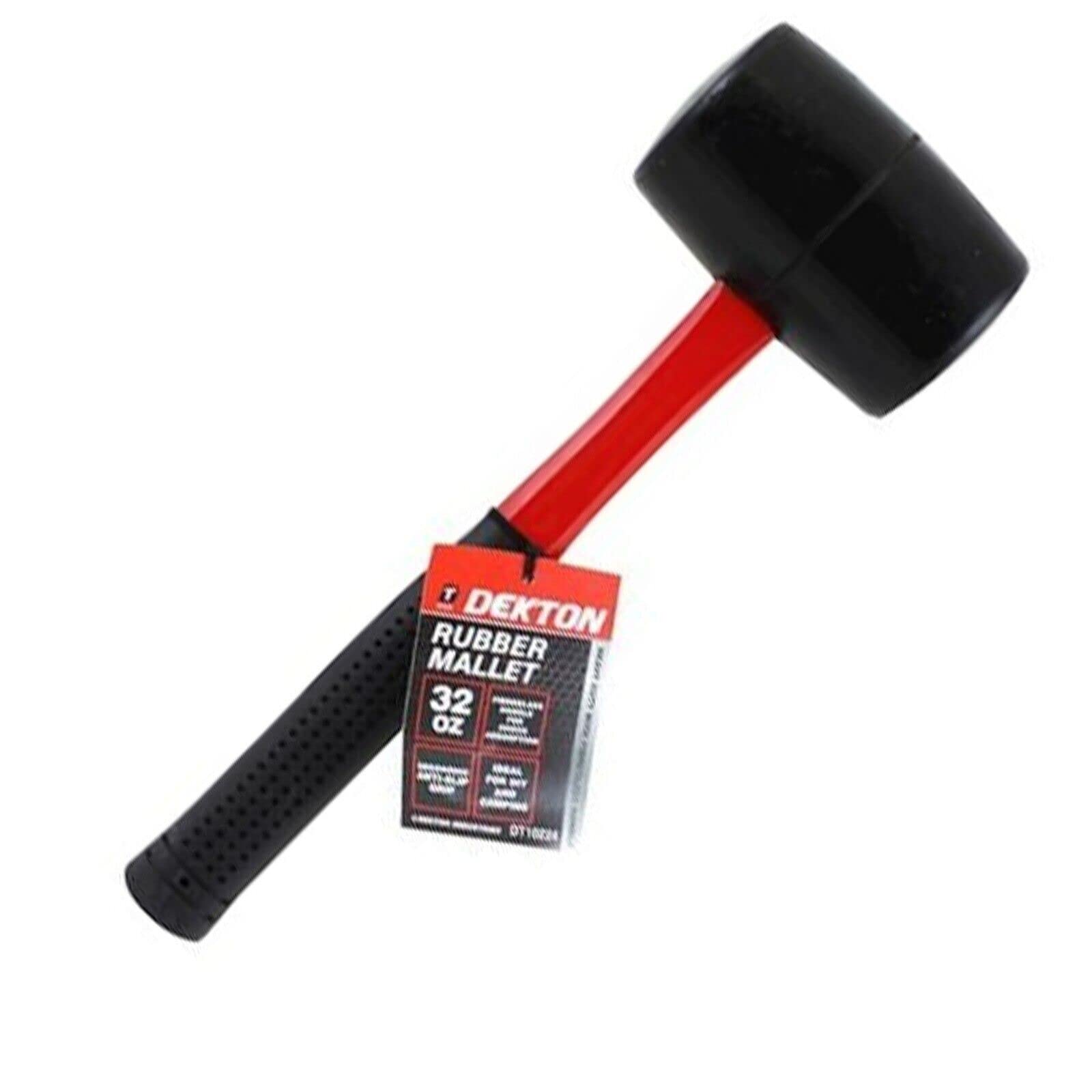 Masterpart Black Rubber Mallet 32Oz Hammer Camping Building Diy Tiling Paving Tool Fibreglass