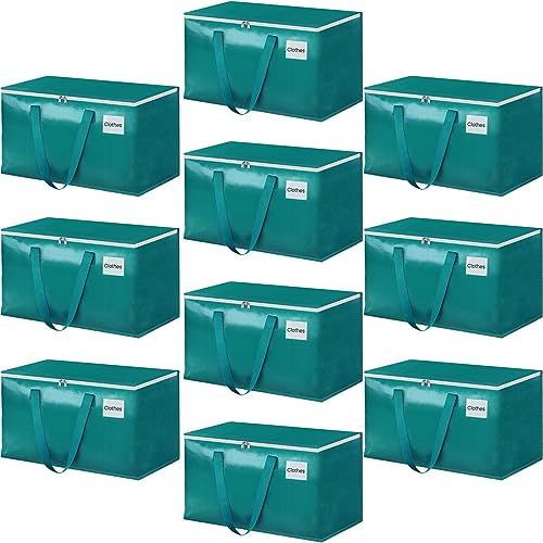 StorageRight Moving Bags, Moving Boxes, 93L 10-Pack Sotrage Totes, Green