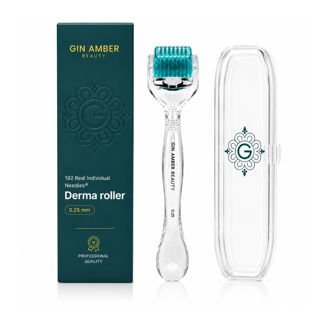 Gin Amber Beauty Derma Roller - Microneedling & Microdermabrasion Tool