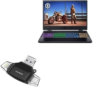 BoxWave Smart Gadget Compatible with Acer Nitro 5 (AN515-58-552Y) - AllReader SD Card Reader, microSD Card Reader SD Compact USB - Jet Black