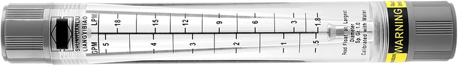 Tube Meter, Low Weight, Plastic Cover, Easy to Use, for Water Gas Liquid Pipeline Industrial, with Simple Structure, Long Life Span