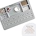 The Beadsmith Mini Bead Board - Grey Flocked, 4 Straight Channels, 5 Recessed Compartments, 7.75 x 11.25 inches, Design Boards for Creating Bracelets, Necklaces and Other Jewelry