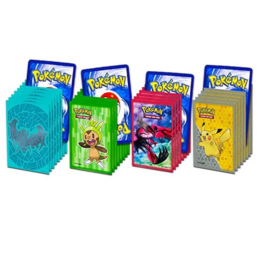 Pokemon Sleeves for Cards with Designs Bulk Bundle ~ 260 Pcs Pokemon Card Sleeves for Playing, Deck Protector Sleeves for 4 Decks Featuring Blastoise and More (Pokemon Trading Card Game)