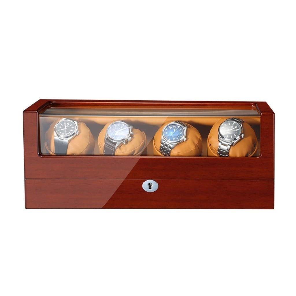 CGCSYZ Watch Winder Box - Watch Memory Display Made Of Wood,Roating With 5 Modes And Muting,Multipositiona Watch Boxes Shaking Table 4 Epitopes