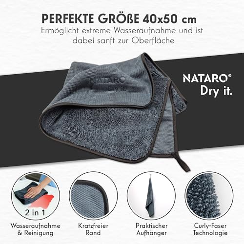 NATARO® 2 Stück Fast Dry it. Premium Trockentuch für Duschkabine, Auto, Haushalt, Camping – DAS ORIGINAL… – Ansicht 3