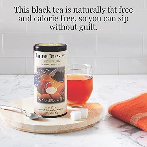 Image of The Republic of Tea - British Breakfast Tea Refill Bag, 250 Tea Bags, Gourmet Black Tea | Caffeinated (Pack of 3)