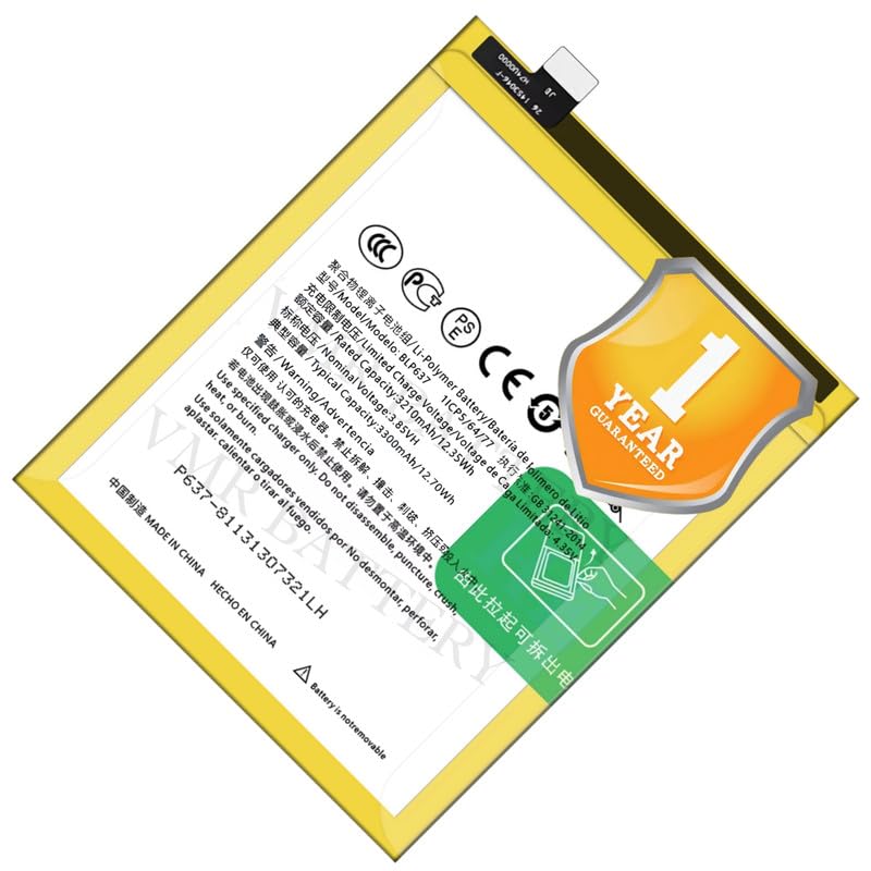 Image of Original BLP637 Battery Compatible for OnePlus 5 (A5000) | OnePlus 5T (A5010) - (3300mAh) - 1 Year Warranty K7
