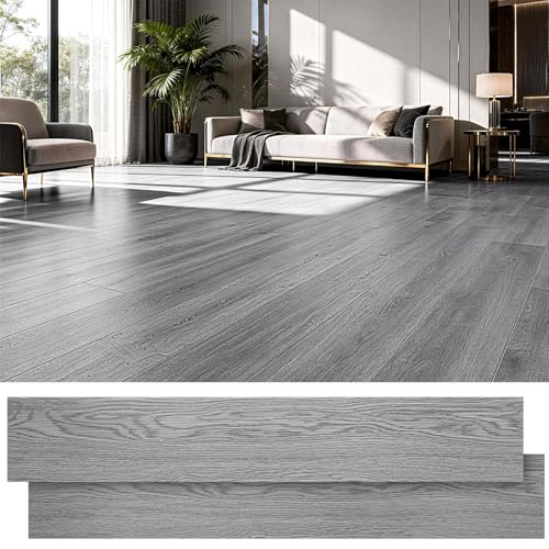 DEXDE Gray Peel and Stick Vinyl Plank Flooring