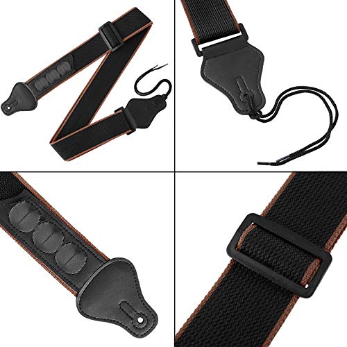 Sangle de Guitare, Courroie de guitare Sangle en Coton cuir avec porte-plectres Pour Guitares Basses, électriques et… - Les Beatles, Paul McCartney, John Lennon, RIngo Starr, George Harrison Sangle de Guitare, Courroie de guitare Sangle en Coton cuir avec porte-plectres Pour Guitares Basses, électriques et… – Image 5