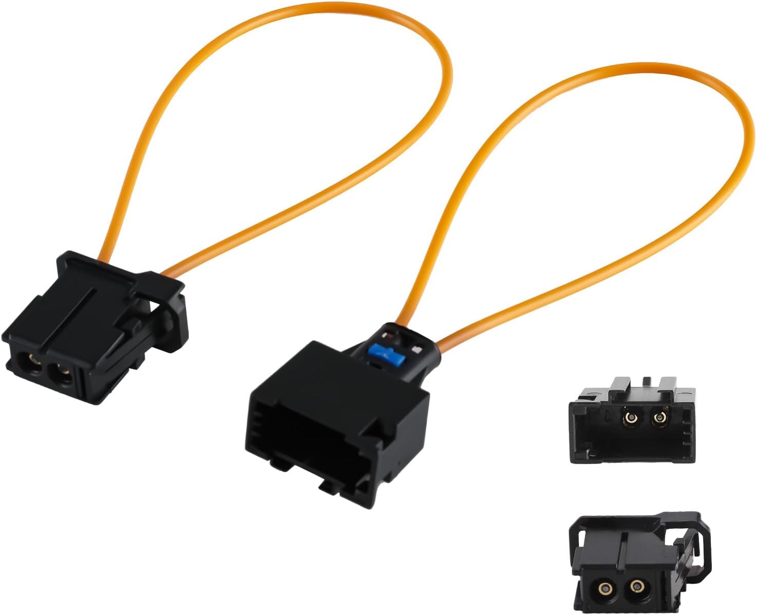 Velidy 2 PCS Fiber Most Optical Optic Loop Bypass Male Female Adapter for Benz Audi Mercedes BMW VW Porsche
