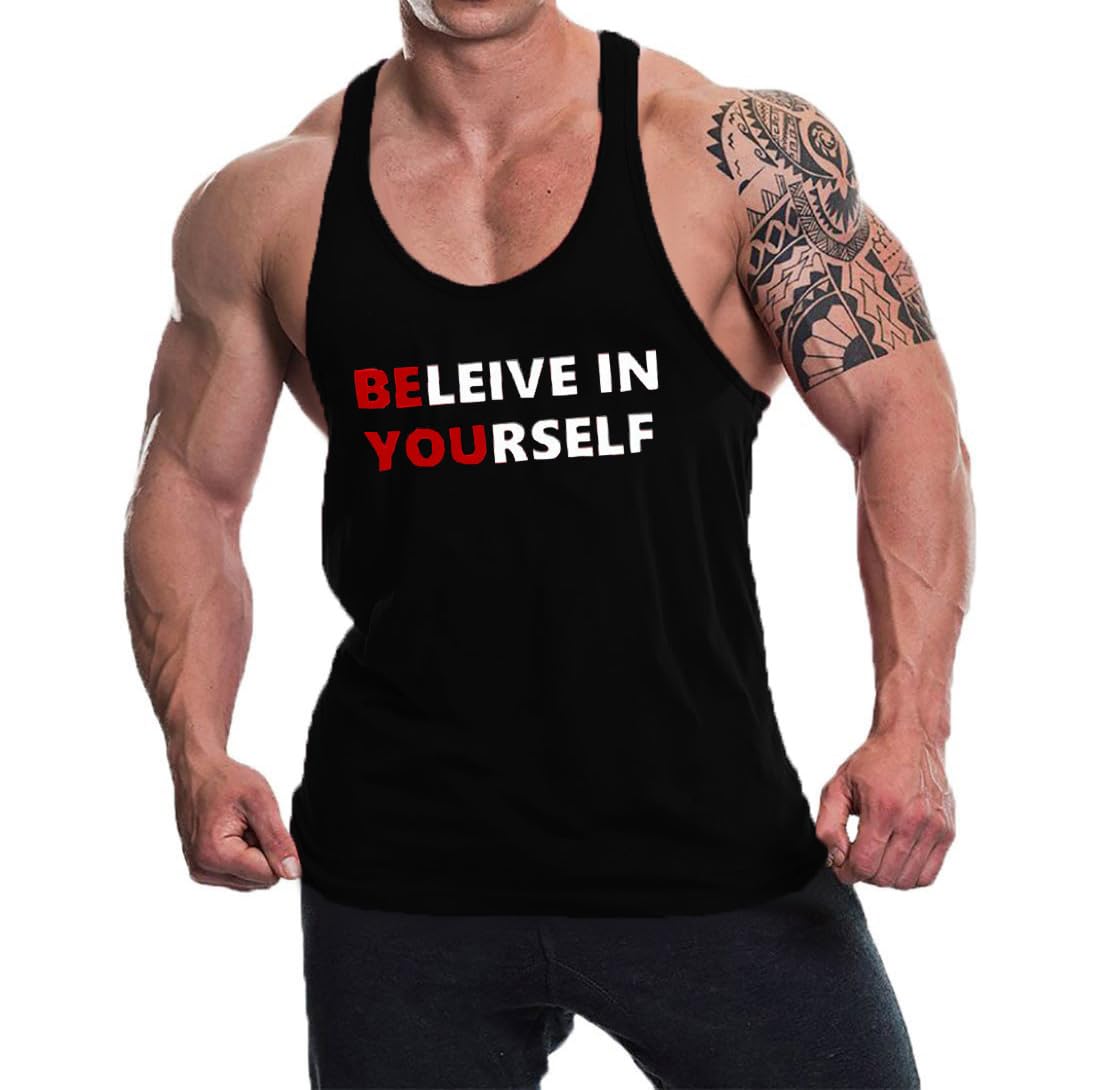 the blazze Men's Cotton Sleeveless Tank Tops Gym Vest for Mens-picture-53
