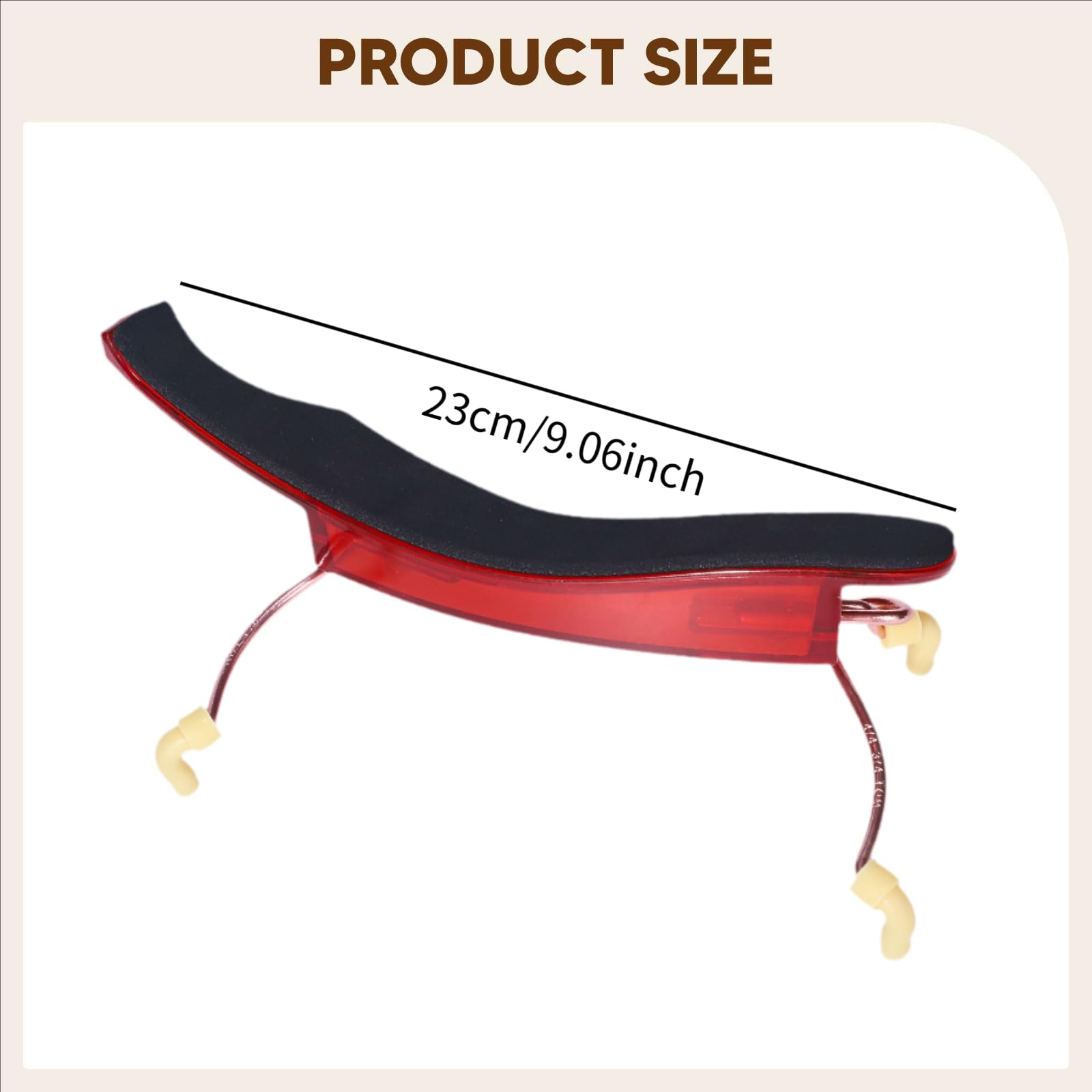 Spalliera per Violino 4/4 3/4 per Principianti, Ergonomica, Comoda, Antiscivolo, Mentoniera