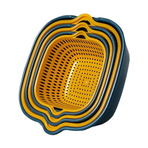 6 Pack Space-Saving Collapsible Colander for Kitchen Fruits Vegetables - image 1