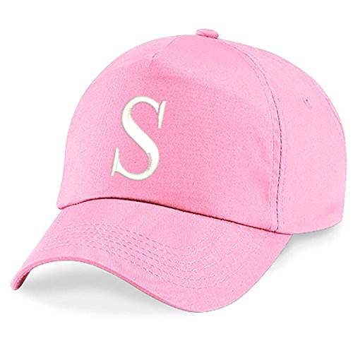 4sold Unisex Bindemütze Babymütze Jungen Mädchen Mütze Baseball Cap Rosa Hut Kinder Kappe Alphabet A-Z (S)