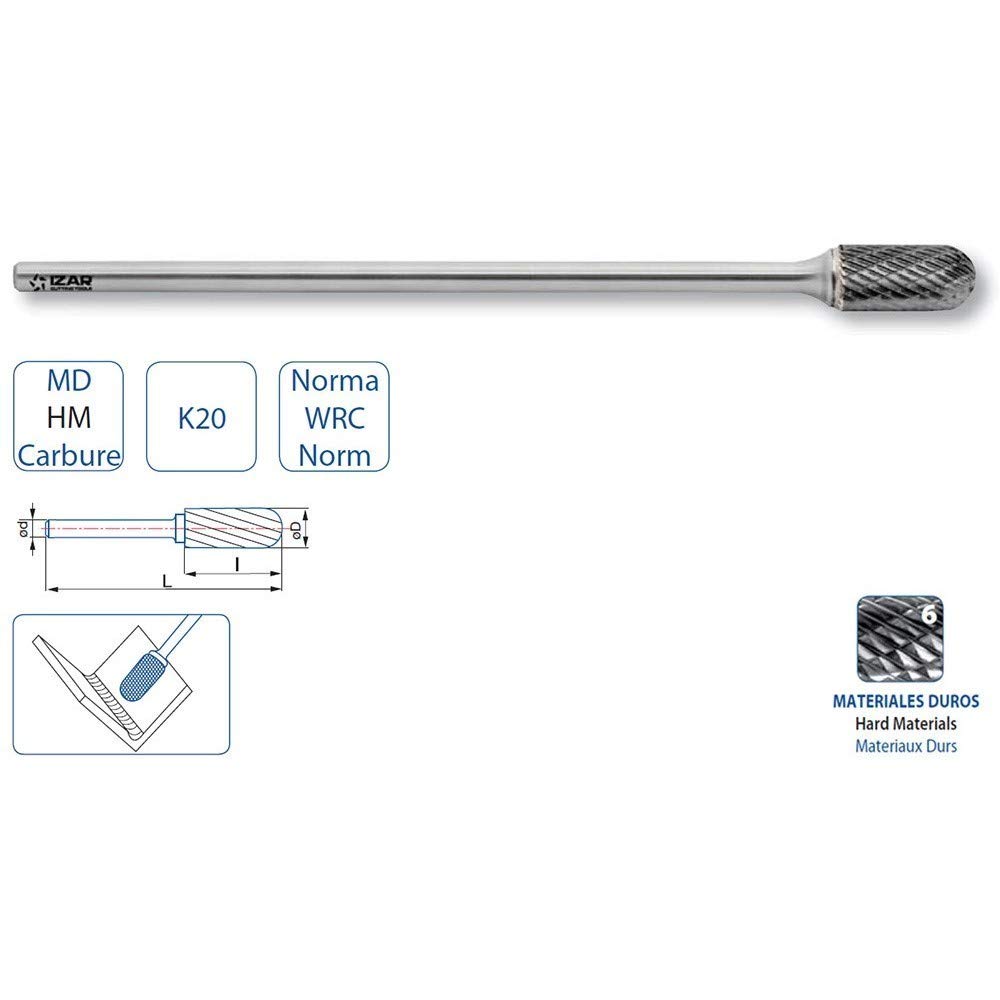 Izar 9231 - Fresa rotativa wrc 9,60x6mm diente 6