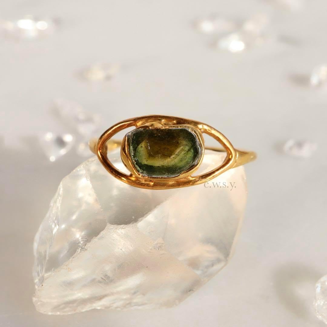 （約10号）eye ring バイカラートルマリン
