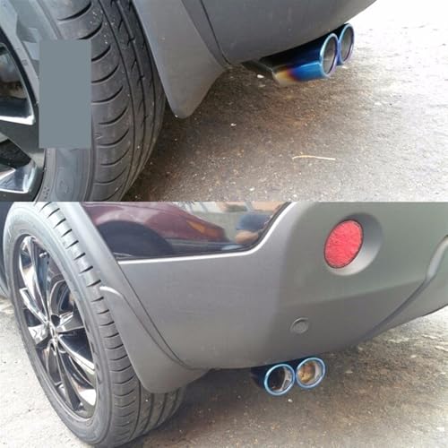 Bec d'échappement acier inoxydable universel bleu grillé pour tuning auto - 6